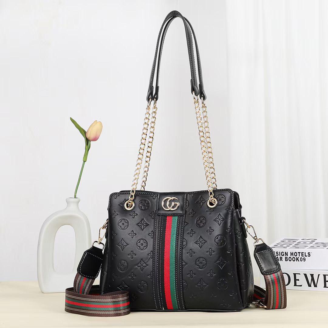 black branded handbag for women